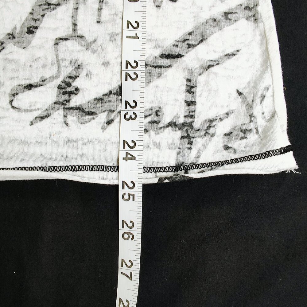 Armani Exchange Burnout Top Women's Small with Beaded Logo Y2K - Picture 4 of 8